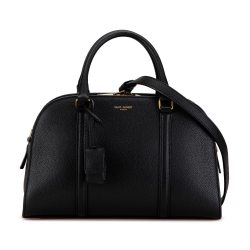 Saint Laurent B Saint Laurent Black Calf Leather Lock Baby Duffle Bag Italy