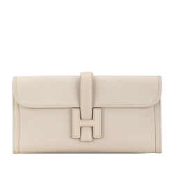 Hermès AB Hermès White Off White Calf Leather Swift Jige Elan 29 France