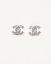 Chanel CC Rhinestone Earrings