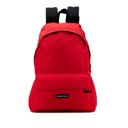 Balenciaga B Balenciaga Red Nylon Fabric Explorer Backpack Italy