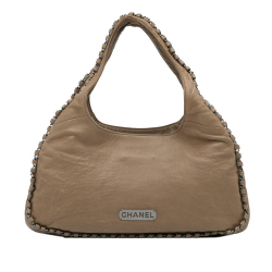 Chanel B Chanel Brown Calf Leather Luxe Ligne Hobo France