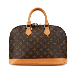 Louis Vuitton B Louis Vuitton Brown Monogram Canvas Canvas Monogram Alma PM France