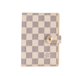 Louis Vuitton AB Louis Vuitton White Damier Canvas Canvas Damier Azur Small Ring Agenda Cover Spain