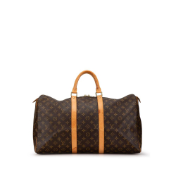 Louis Vuitton AB Louis Vuitton Brown Monogram Canvas Canvas Monogram Keepall 50 France