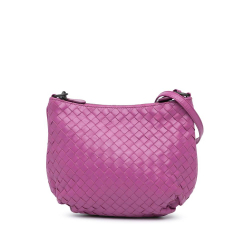 Bottega Veneta AB Bottega Veneta Purple Lilac Calf Leather Intrecciato Hobo Bag Italy