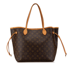 Louis Vuitton B Louis Vuitton Brown Monogram Canvas Canvas Monogram Neverfull MM France