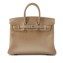 Hermès A Hermès Brown Taupe Calf Leather Swift Birkin Retourne 25 France