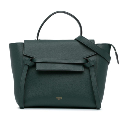 Celine AB Celine Green Dark Green Calf Leather Micro Belt Bag Italy