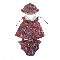 Jacadi Dress, bloomer and hat set