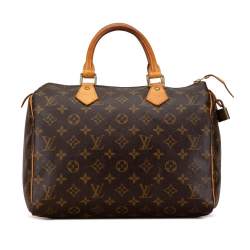 Louis Vuitton B Louis Vuitton Brown Monogram Canvas Canvas Monogram Speedy 30 France