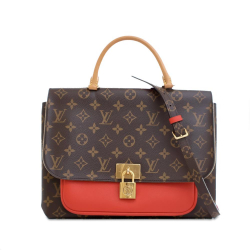 Louis Vuitton AB Louis Vuitton Brown with Red Monogram Canvas Canvas Monogram Marignan Italy