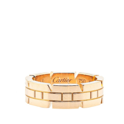 Cartier B Cartier Gold Rose Gold Metal 18K Tank Francaise Ring United States