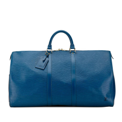 Louis Vuitton AB Louis Vuitton Blue Epi Leather Leather Epi Keepall 55 France