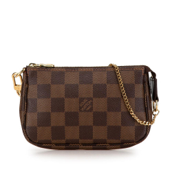 Louis Vuitton AB Louis Vuitton Brown Damier Canvas Canvas Damier Ebene Mini Pochette Accessoires France