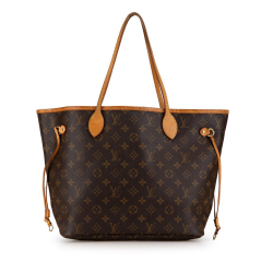 Louis Vuitton B Louis Vuitton Brown Monogram Canvas Canvas Monogram Neverfull MM France