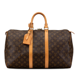 Louis Vuitton B Louis Vuitton Brown Monogram Canvas Canvas Monogram Keepall 45 France