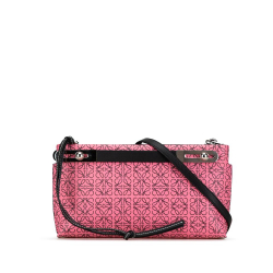 Loewe AB LOEWE Pink Calf Leather Small Repeat Anagram Missy Satchel Spain