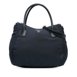 Prada B Prada Black Nylon Fabric Tessuto Satchel Italy