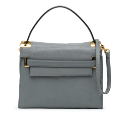 Valentino B Valentino Gray Calf Leather Small My Rockstud Frame Satchel Italy