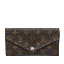 Louis Vuitton AB Louis Vuitton Brown Monogram Canvas Canvas Monogram Portefeuille Sarah Wallet Spain