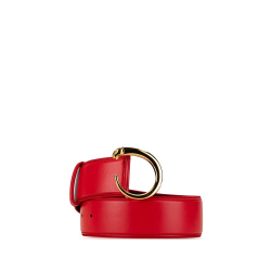 Cartier AB Cartier Red Calf Leather Panthere Belt Italy