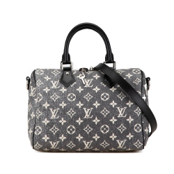 Louis Vuitton AB Louis Vuitton Gray Denim Fabric Monogram Jacquard Speedy Bandouliere 25 France