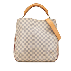 Louis Vuitton B Louis Vuitton White Damier Canvas Canvas Damier Azur Soffi France