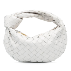 Bottega Veneta AB Bottega Veneta White Nappa Leather Leather Mini Nappa Intrecciato Jodie Italy