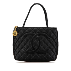 Chanel AB Chanel Black Caviar Leather Leather Caviar Medallion Tote Italy