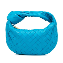 Bottega Veneta AB Bottega Veneta Blue Nappa Leather Leather Mini Nappa Intrecciato Jodie Italy