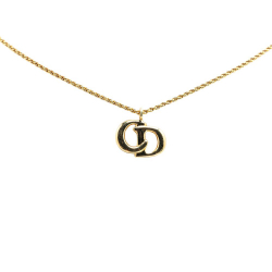 Christian Dior B Dior Gold Gold Plated Metal CD Logo Pendant Necklace Germany