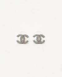 Chanel CC Rhinestone Earrings