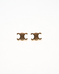 Celine Triomphe Gold-toned Earrings