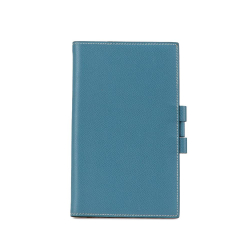 Hermès B Hermès Blue Calf Leather Epsom Vision Agenda Cover France