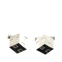 Hermès B Hermès Silver SV925 / Sterling Silver Metal Sterling Silver Cube H Cufflinks France