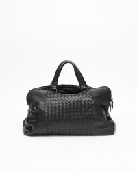 Bottega Veneta Intrecciato Double Zip Boston Bag