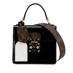 Louis Vuitton B Louis Vuitton Black Vernis Leather Leather Monogram Vernis Spring Street Italy