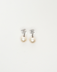 Chanel Icon Series Pearls and Rhinestone Earrings