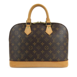 Louis Vuitton B Louis Vuitton Brown Monogram Canvas Canvas Monogram Alma PM France