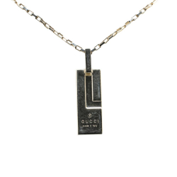 Gucci B Gucci Silver SV925 / Sterling Silver Metal Sterling Silver Plate Pendant Necklace Italy