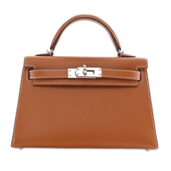 Hermès AB Hermès Brown Calf Leather Mini Epsom Kelly Sellier 20 France