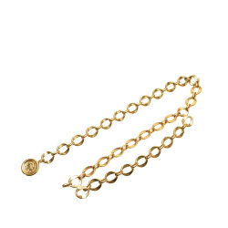 Chanel B Chanel Gold Gold Plated Metal Medallion Chain Belt France