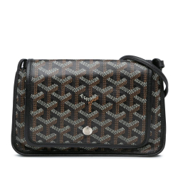 Goyard AB Goyard Black Coated Canvas Fabric Goyardine Plumet Pocket Wallet France