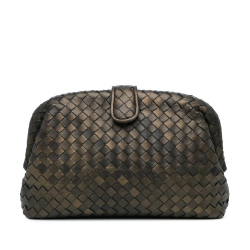 Bottega Veneta Brown Small Nappa Intrecciato The Lauren 1980 Clutch Italy