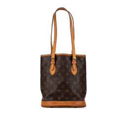 Louis Vuitton B Louis Vuitton Brown Monogram Canvas Canvas Monogram Petit Bucket France