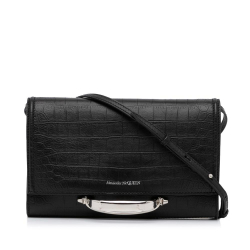 Alexander McQueen AB Alexander McQueen Black Calf Leather The Story Crossbody Italy