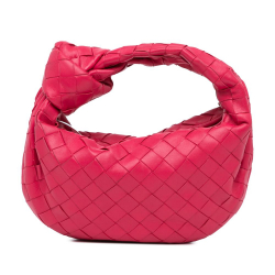 Bottega Veneta AB Bottega Veneta Pink Hot Pink Nappa Leather Leather Mini Nappa Intrecciato Jodie Italy