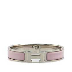 Hermès B Hermès Pink Light Pink Enamel Other Narrow Clic H Bracelet Italy