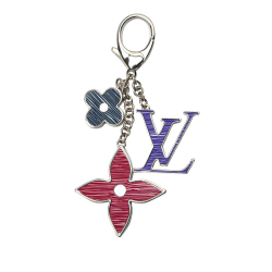 Louis Vuitton AB Louis Vuitton Silver Brass Metal Silver Plated Fleur D Epi Bag Charm Italy