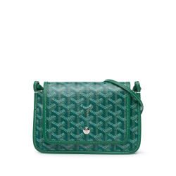 Goyard B Goyard Green Coated Canvas Fabric Goyardine Plumet Pocket Wallet France